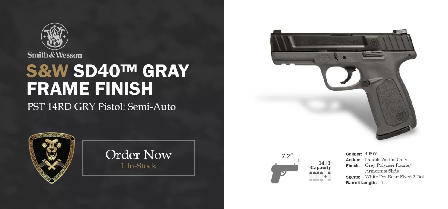 S&W SD40 40SW DAO PST 14RD GRY Pistol: Semi-Auto Smith & Wesson SD
