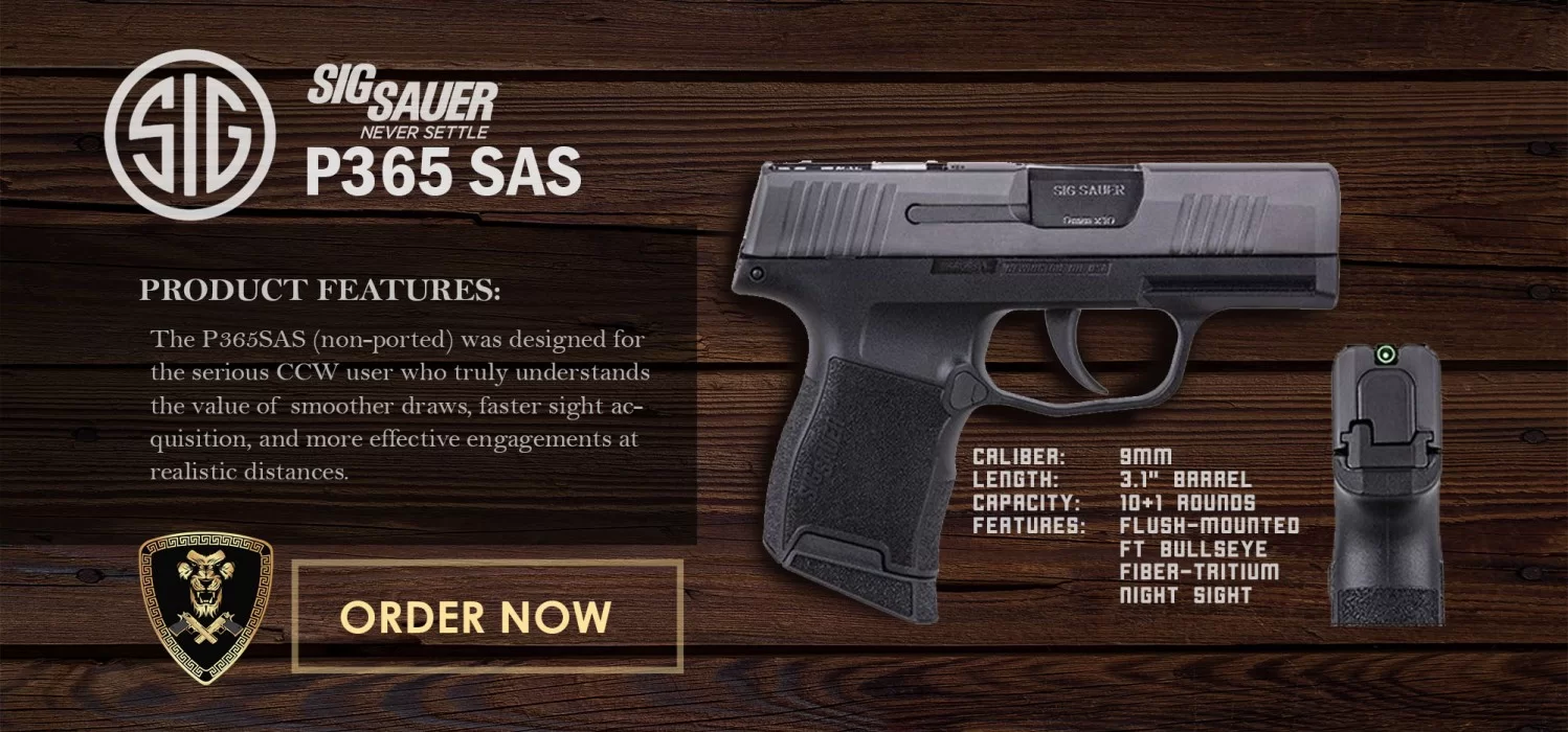 SIG P365 NIT PST 9MM 10R SAS Pistol: Semi-Auto Sig Sauer P365