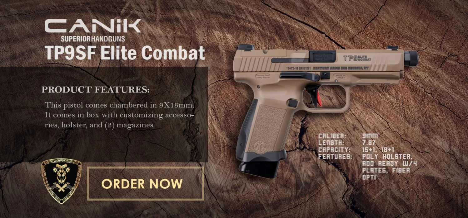 CAN TP9 ELT CBT 9MM 18R TB FDE Pistol: Semi-Auto Canik TP9